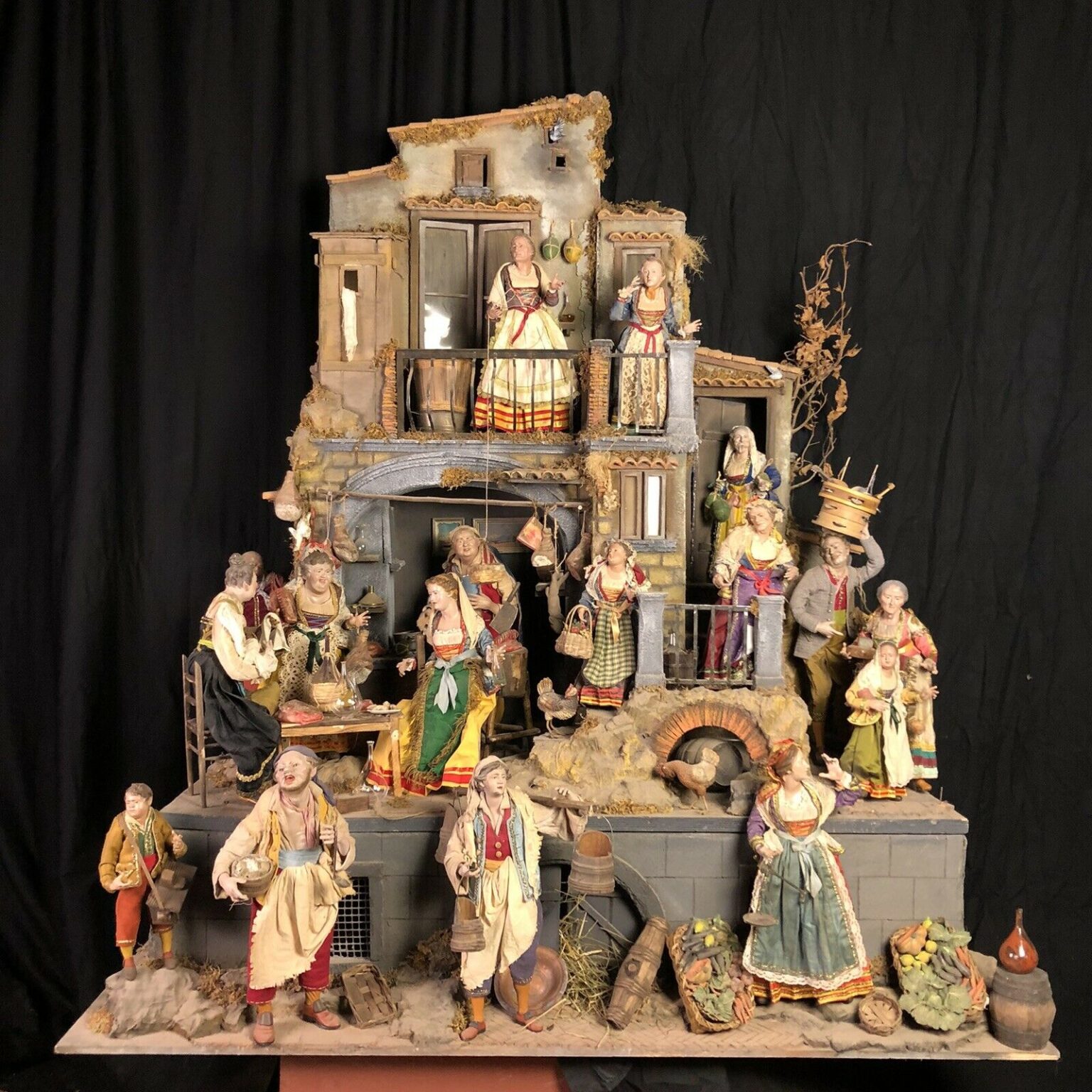 Casa Scena Osteria Presepe Napoleano Krippen Crech Neapolitan